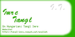 imre tangl business card